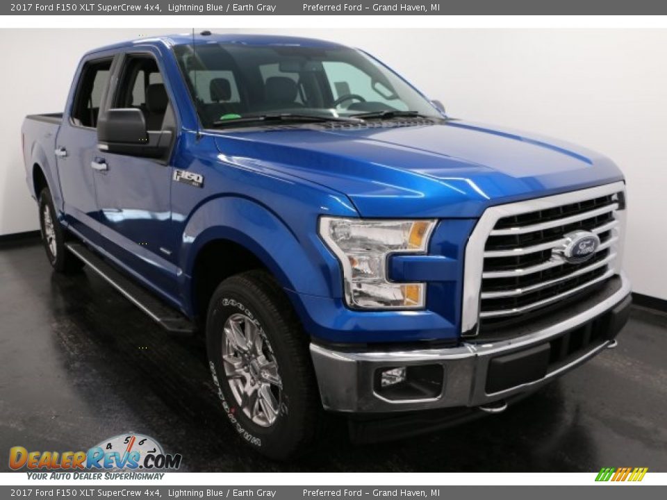 2017 Ford F150 XLT SuperCrew 4x4 Lightning Blue / Earth Gray Photo #7