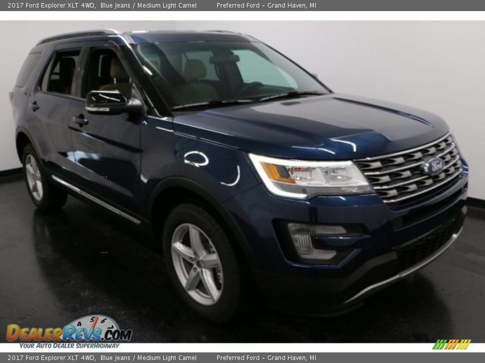 2017 Ford Explorer XLT 4WD Blue Jeans / Medium Light Camel Photo #8