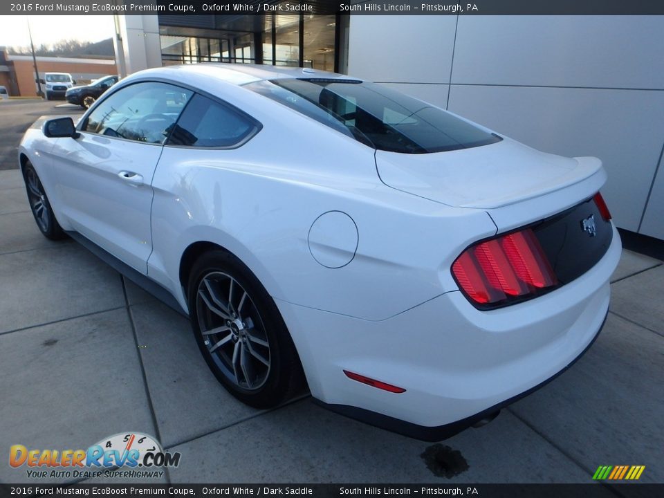 2016 Ford Mustang EcoBoost Premium Coupe Oxford White / Dark Saddle Photo #3