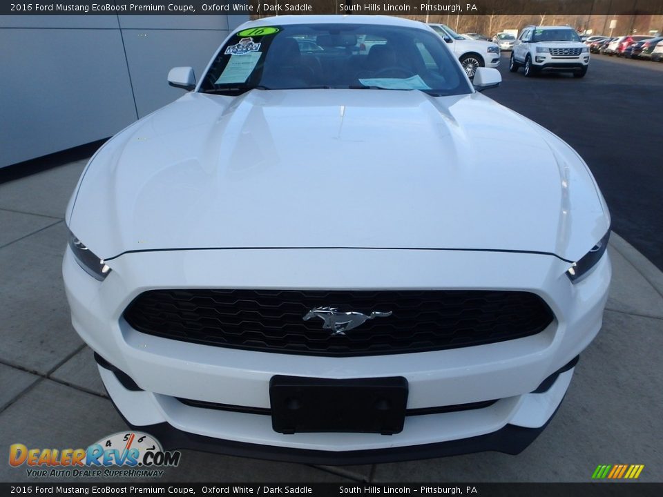 2016 Ford Mustang EcoBoost Premium Coupe Oxford White / Dark Saddle Photo #8