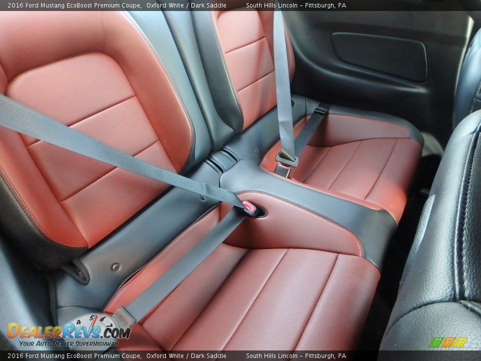 Rear Seat of 2016 Ford Mustang EcoBoost Premium Coupe Photo #13