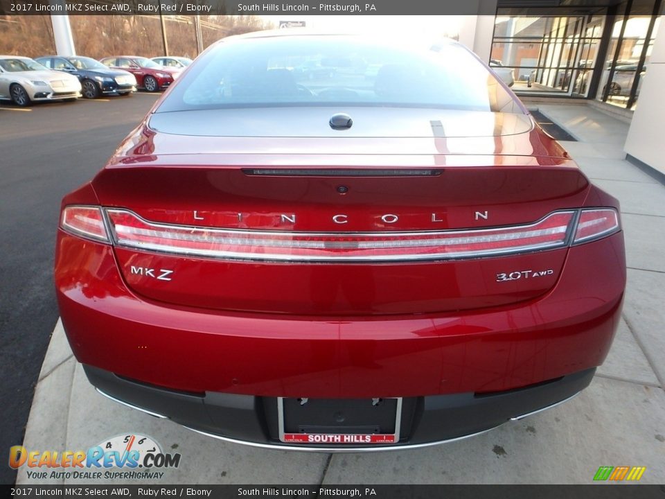 2017 Lincoln MKZ Select AWD Ruby Red / Ebony Photo #4