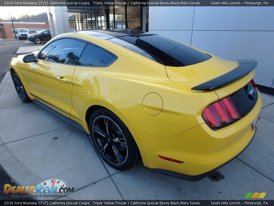 2016 Ford Mustang GT/CS California Special Coupe Triple Yellow Tricoat / California Special Ebony Black/Miko Suede Photo #3