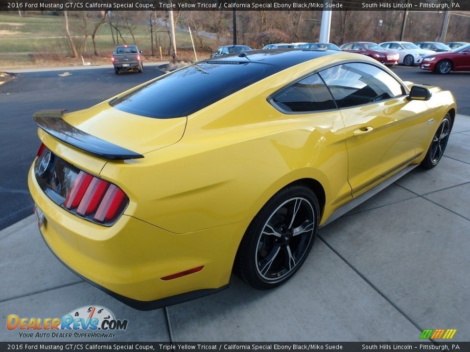 2016 Ford Mustang GT/CS California Special Coupe Triple Yellow Tricoat / California Special Ebony Black/Miko Suede Photo #5