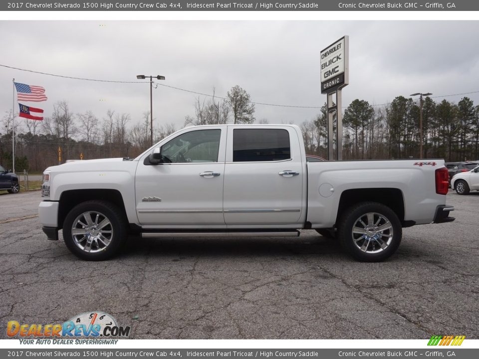 2017 Chevrolet Silverado 1500 High Country Crew Cab 4x4 Iridescent Pearl Tricoat / High Country Saddle Photo #4