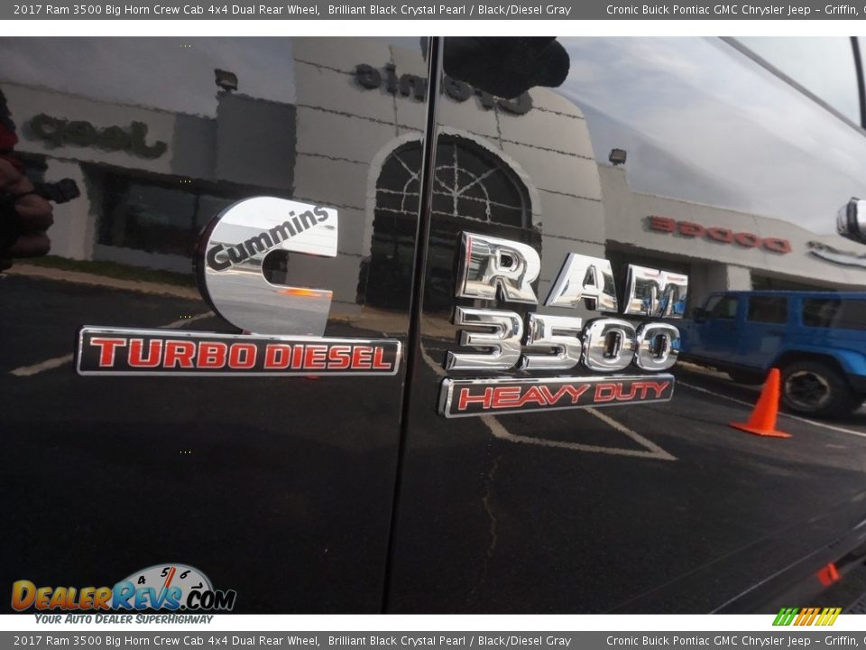 2017 Ram 3500 Big Horn Crew Cab 4x4 Dual Rear Wheel Brilliant Black Crystal Pearl / Black/Diesel Gray Photo #13