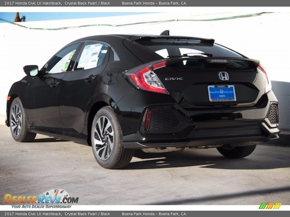2017 Honda Civic LX Hatchback Crystal Black Pearl / Black Photo #2