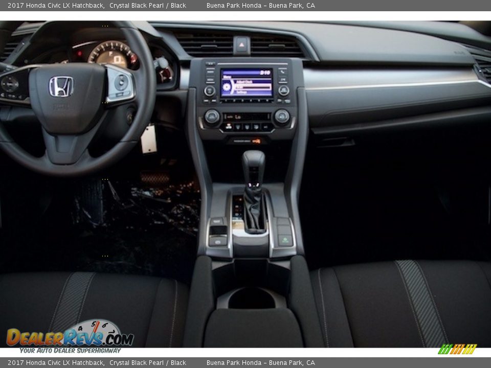 2017 Honda Civic LX Hatchback Crystal Black Pearl / Black Photo #11