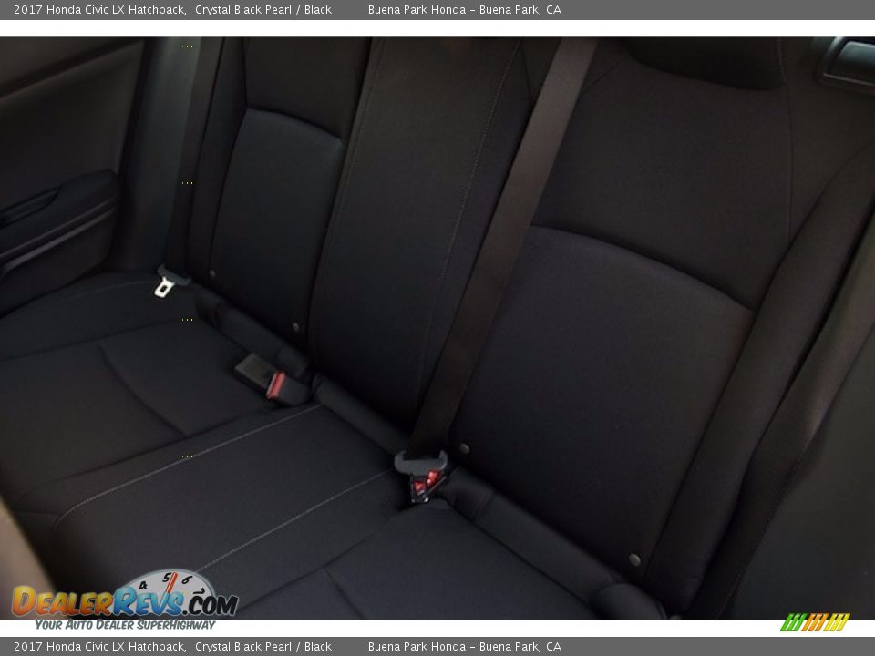 2017 Honda Civic LX Hatchback Crystal Black Pearl / Black Photo #12