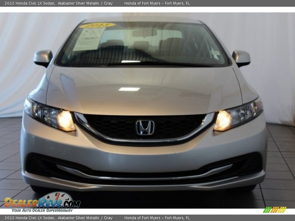 2013 Honda Civic LX Sedan Alabaster Silver Metallic / Gray Photo #4