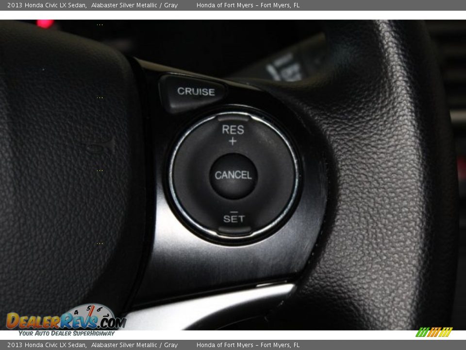 2013 Honda Civic LX Sedan Alabaster Silver Metallic / Gray Photo #13