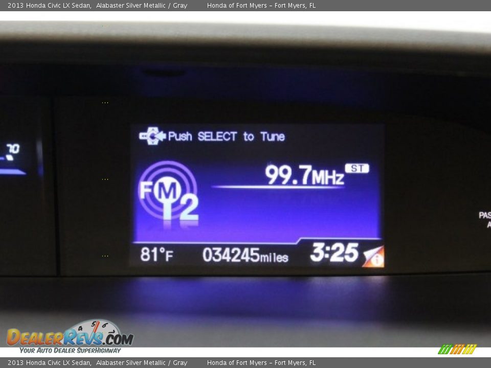 2013 Honda Civic LX Sedan Alabaster Silver Metallic / Gray Photo #16