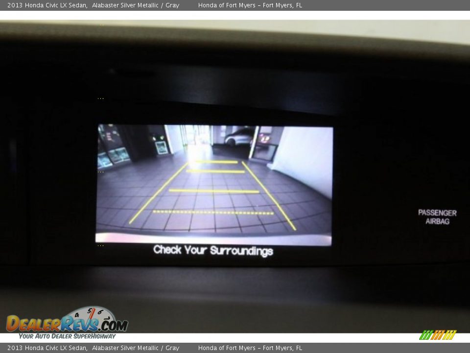 2013 Honda Civic LX Sedan Alabaster Silver Metallic / Gray Photo #17