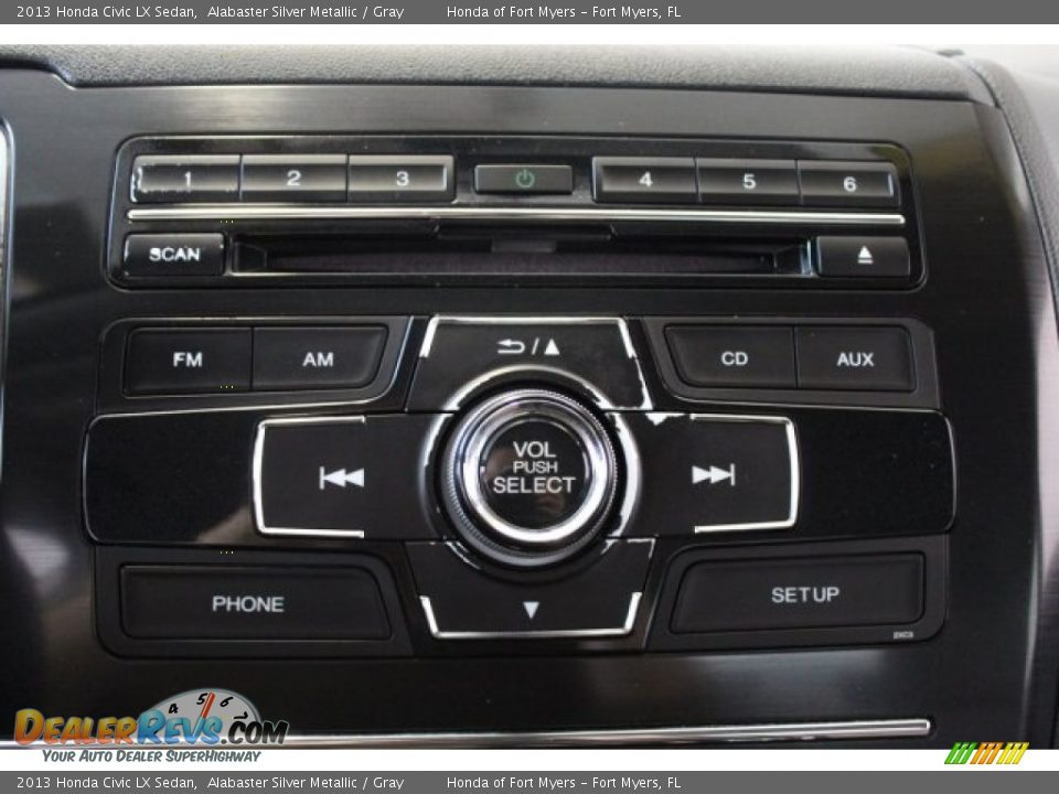 2013 Honda Civic LX Sedan Alabaster Silver Metallic / Gray Photo #18