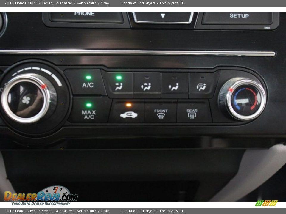 2013 Honda Civic LX Sedan Alabaster Silver Metallic / Gray Photo #19