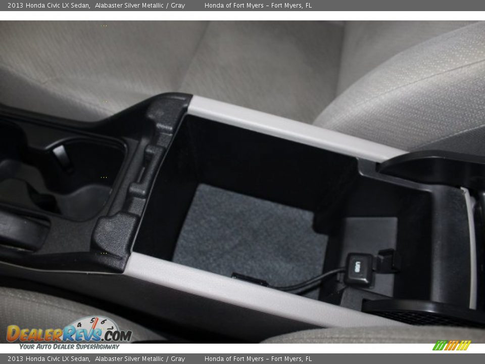 2013 Honda Civic LX Sedan Alabaster Silver Metallic / Gray Photo #22