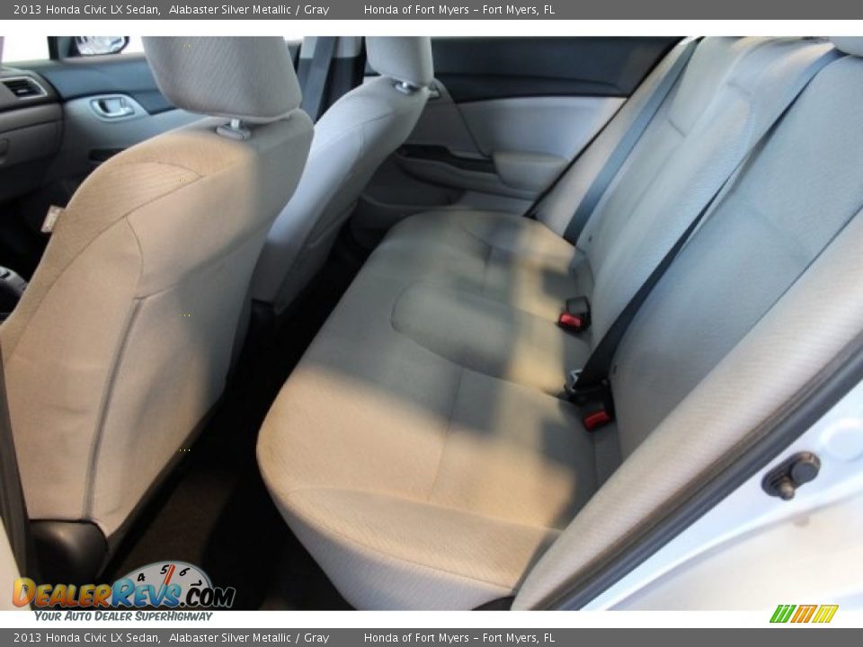 2013 Honda Civic LX Sedan Alabaster Silver Metallic / Gray Photo #24