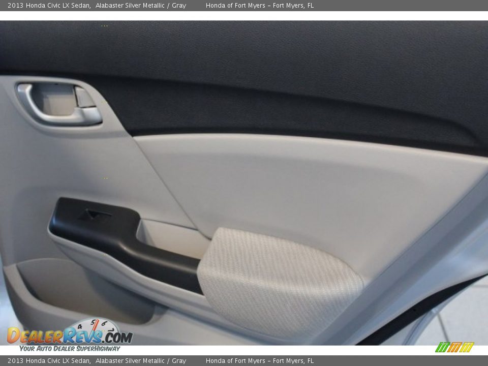 2013 Honda Civic LX Sedan Alabaster Silver Metallic / Gray Photo #26