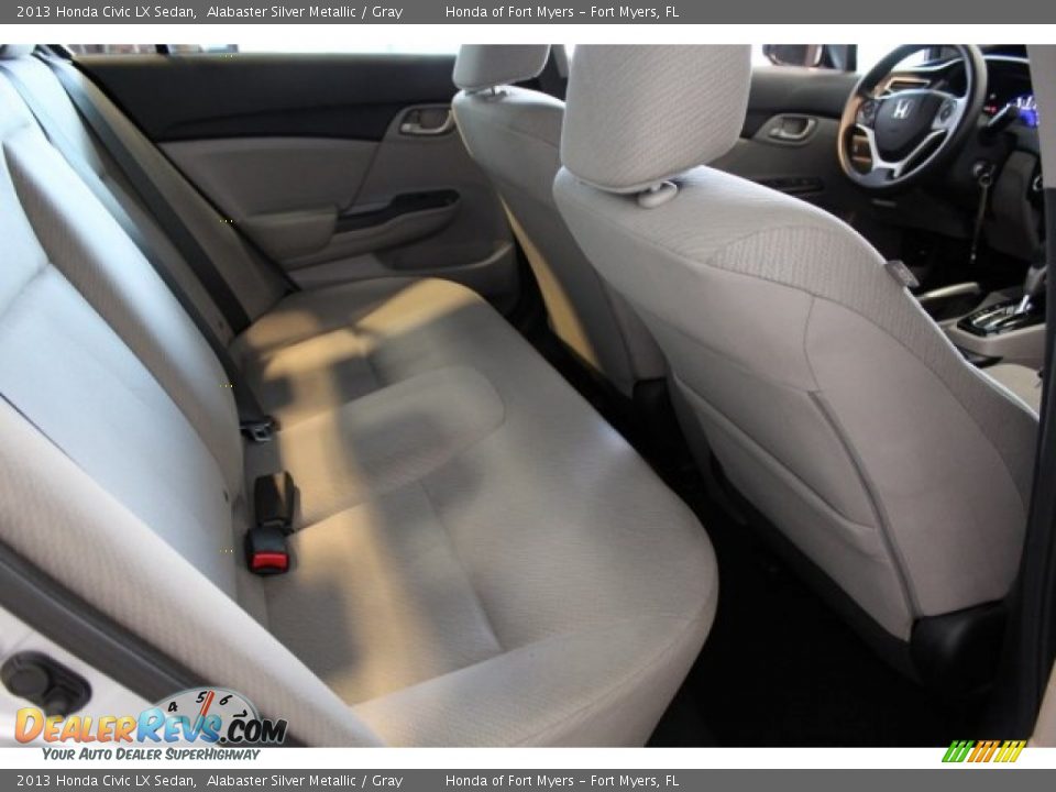 2013 Honda Civic LX Sedan Alabaster Silver Metallic / Gray Photo #27