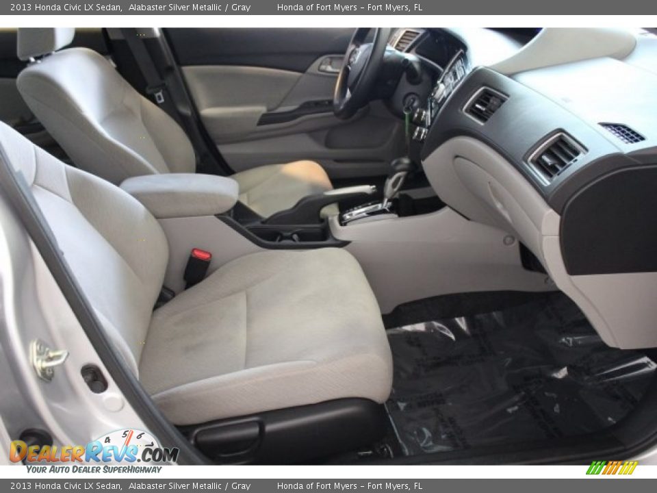 2013 Honda Civic LX Sedan Alabaster Silver Metallic / Gray Photo #29