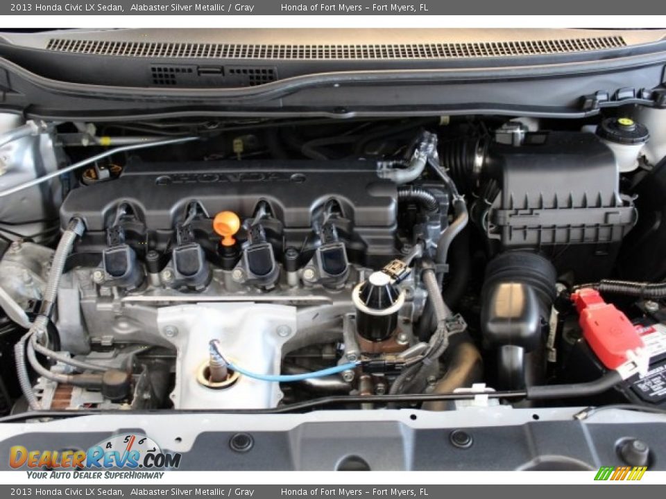 2013 Honda Civic LX Sedan Alabaster Silver Metallic / Gray Photo #31