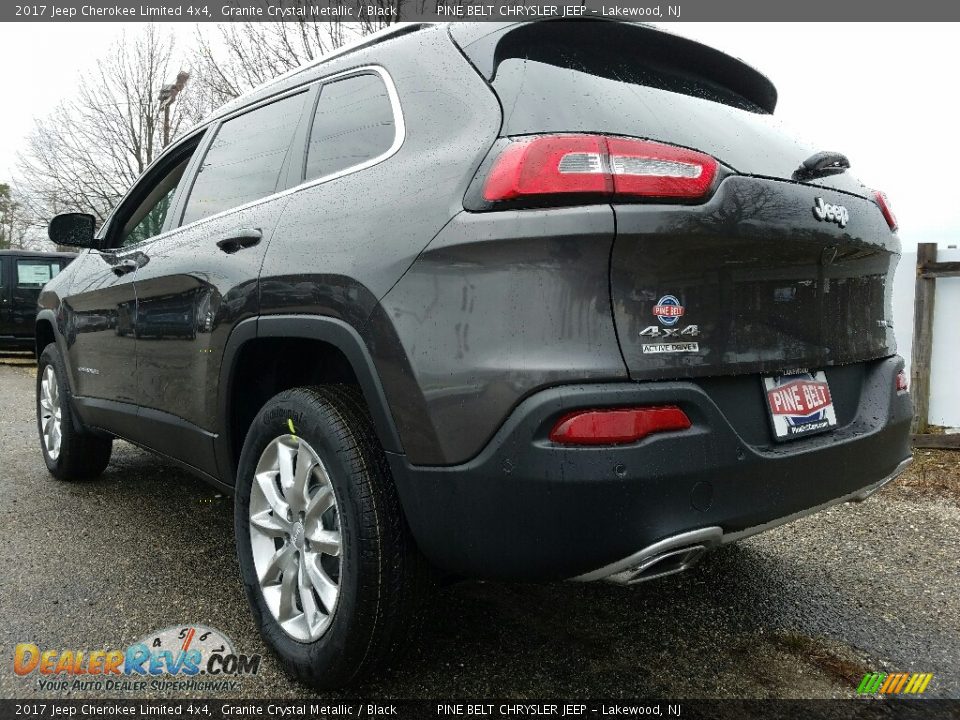 2017 Jeep Cherokee Limited 4x4 Granite Crystal Metallic / Black Photo #4