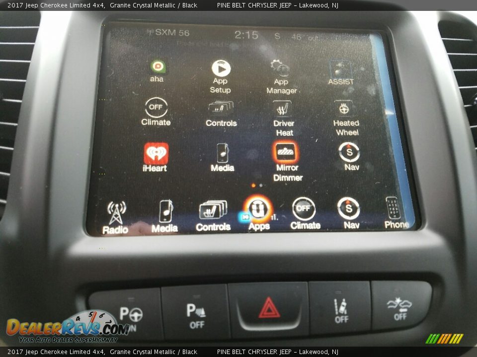 2017 Jeep Cherokee Limited 4x4 Granite Crystal Metallic / Black Photo #10