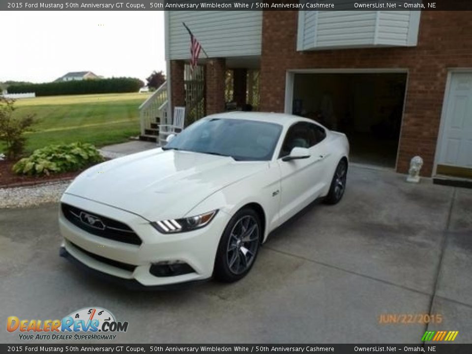2015 Ford Mustang 50th Anniversary GT Coupe 50th Anniversary Wimbledon White / 50th Anniversary Cashmere Photo #1