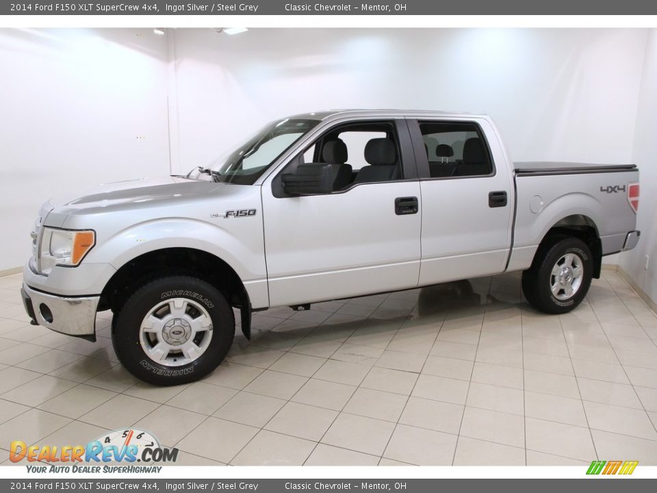 2014 Ford F150 XLT SuperCrew 4x4 Ingot Silver / Steel Grey Photo #3