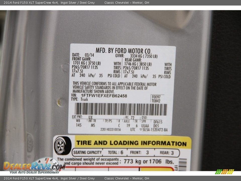 2014 Ford F150 XLT SuperCrew 4x4 Ingot Silver / Steel Grey Photo #18