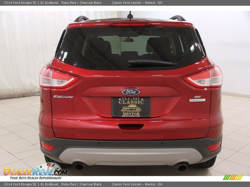 2014 Ford Escape SE 1.6L EcoBoost Ruby Red / Charcoal Black Photo #25