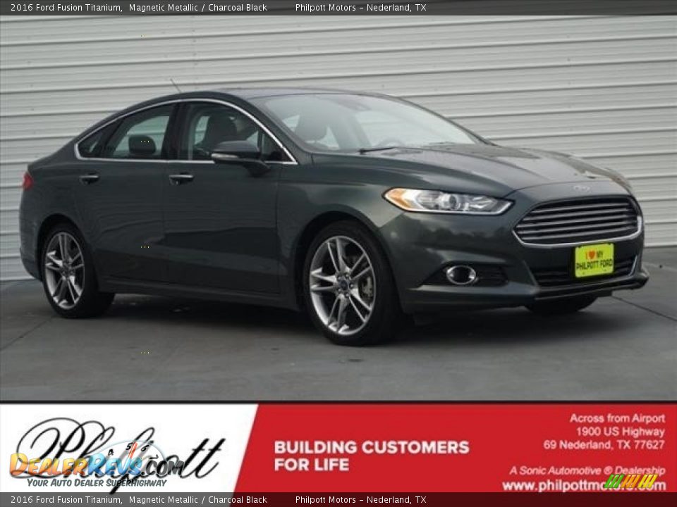 2016 Ford Fusion Titanium Magnetic Metallic / Charcoal Black Photo #1