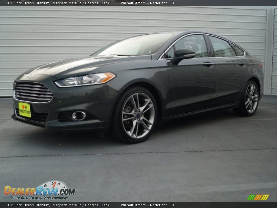 2016 Ford Fusion Titanium Magnetic Metallic / Charcoal Black Photo #3