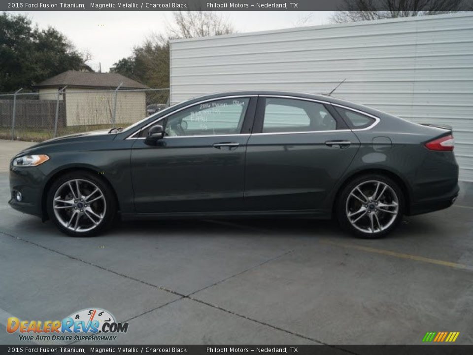 2016 Ford Fusion Titanium Magnetic Metallic / Charcoal Black Photo #4