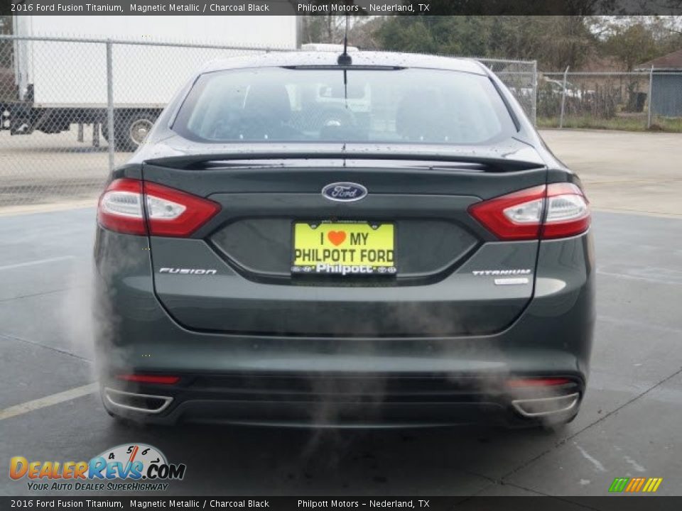 2016 Ford Fusion Titanium Magnetic Metallic / Charcoal Black Photo #6