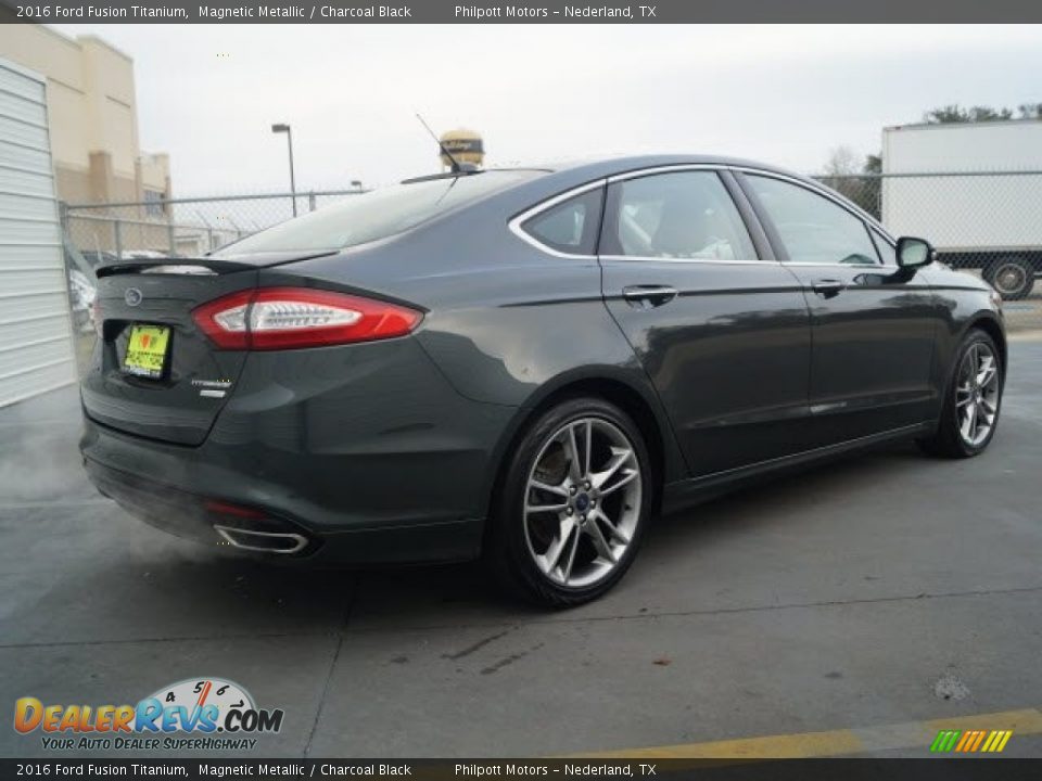 2016 Ford Fusion Titanium Magnetic Metallic / Charcoal Black Photo #7