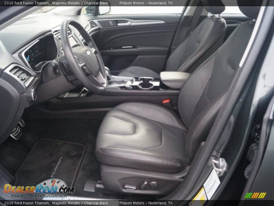 2016 Ford Fusion Titanium Magnetic Metallic / Charcoal Black Photo #10