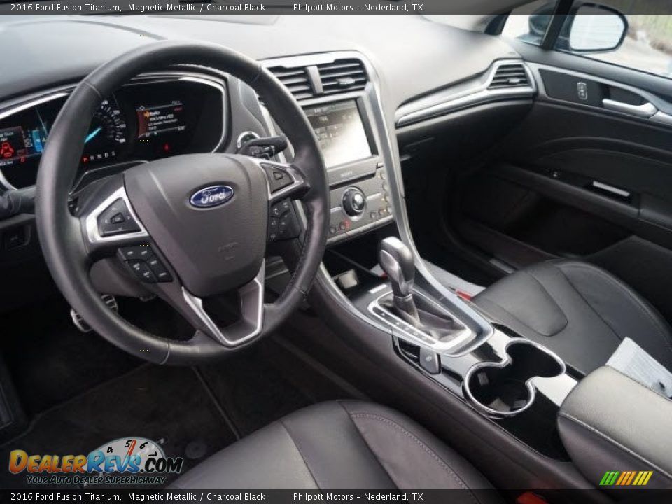 2016 Ford Fusion Titanium Magnetic Metallic / Charcoal Black Photo #11