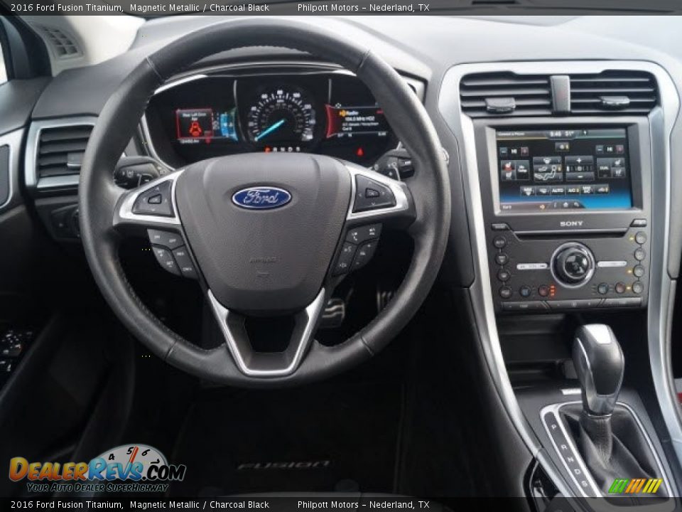 2016 Ford Fusion Titanium Magnetic Metallic / Charcoal Black Photo #14