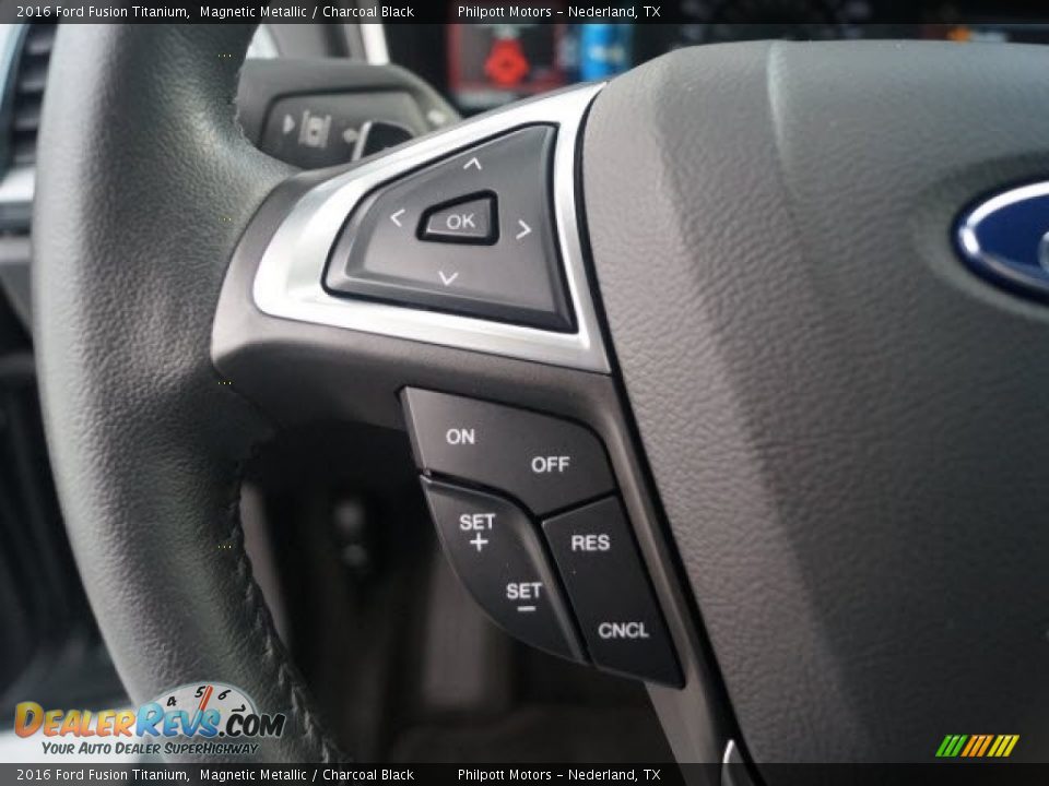2016 Ford Fusion Titanium Magnetic Metallic / Charcoal Black Photo #25