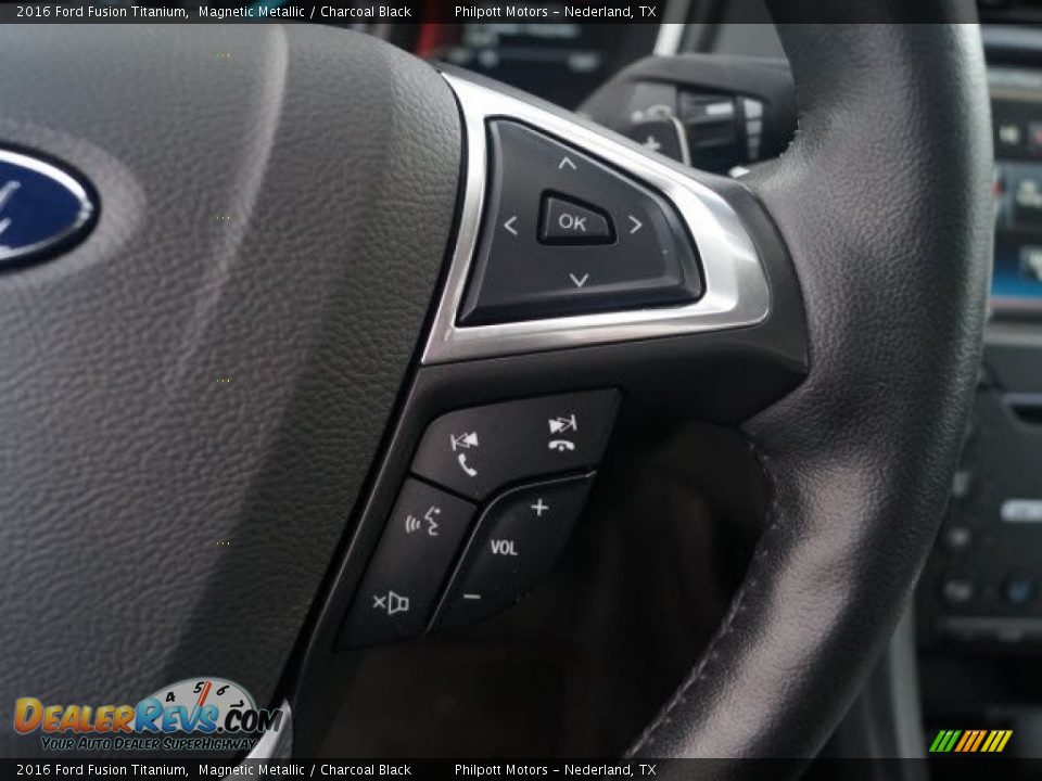 2016 Ford Fusion Titanium Magnetic Metallic / Charcoal Black Photo #26