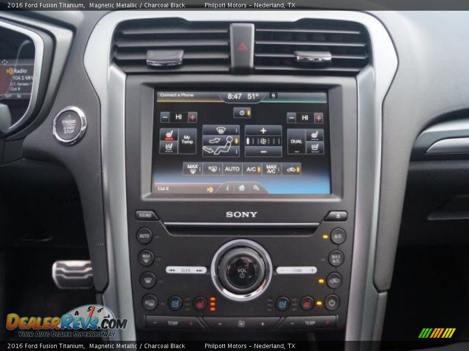 2016 Ford Fusion Titanium Magnetic Metallic / Charcoal Black Photo #28