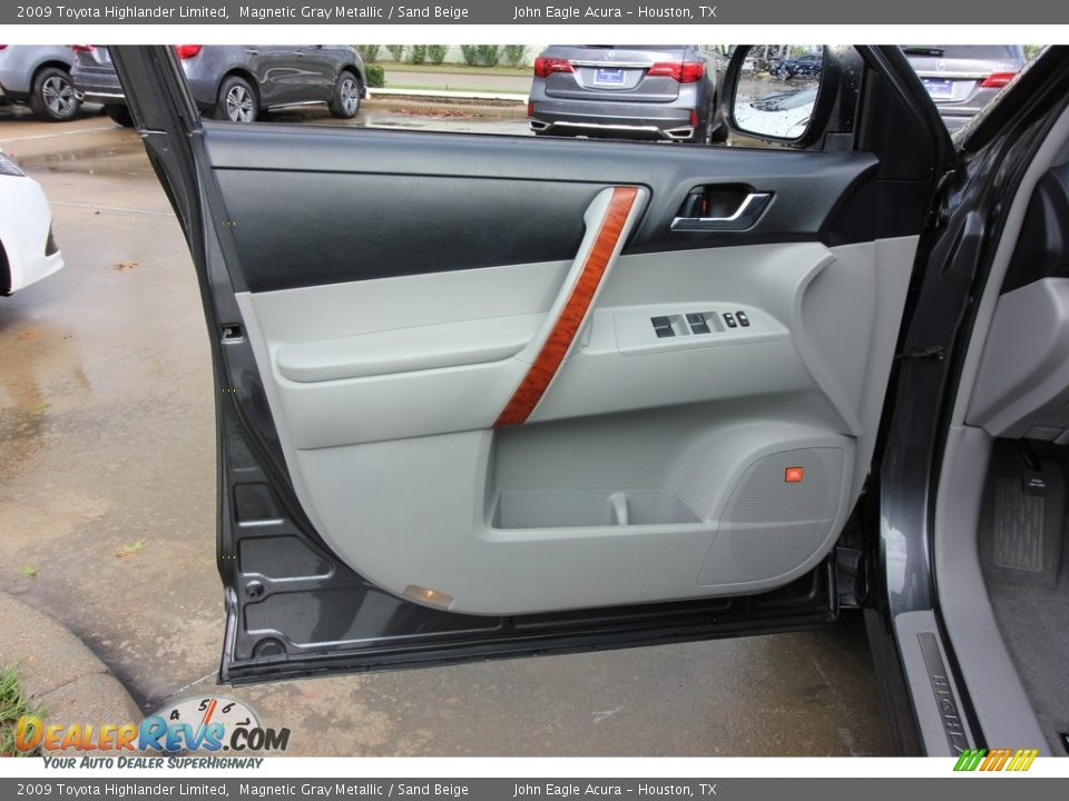 2009 Toyota Highlander Limited Magnetic Gray Metallic / Sand Beige Photo #14