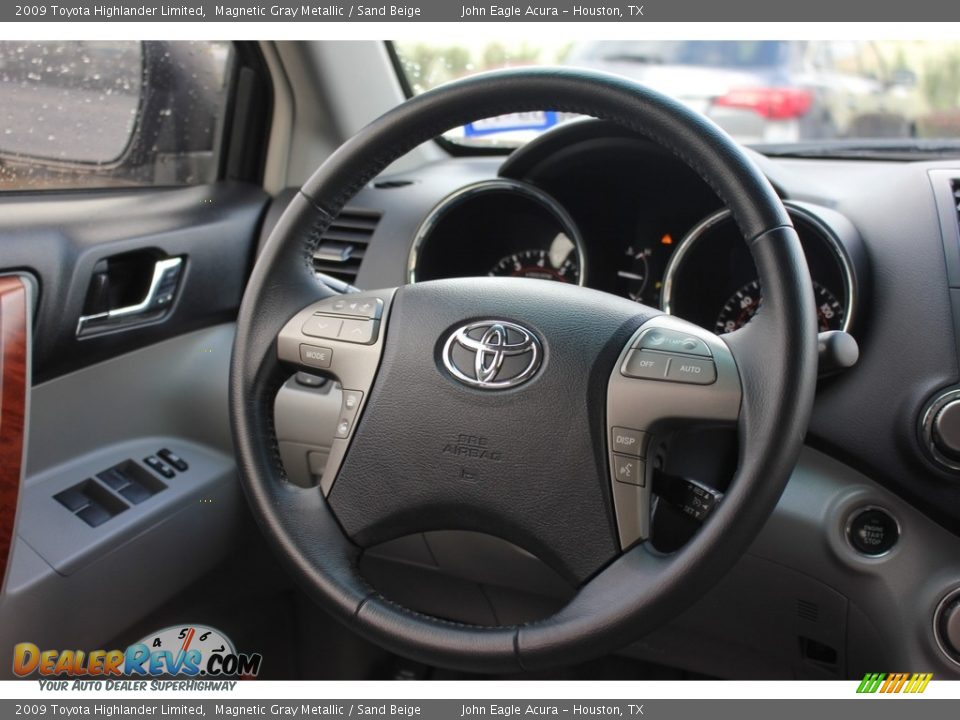 2009 Toyota Highlander Limited Magnetic Gray Metallic / Sand Beige Photo #32