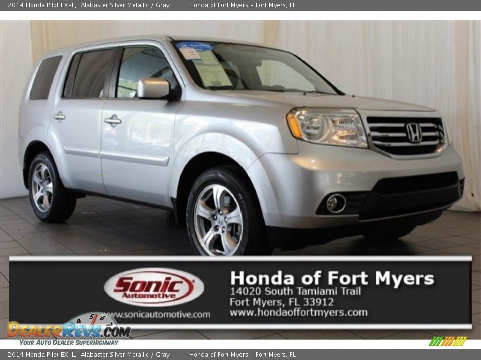 2014 Honda Pilot EX-L Alabaster Silver Metallic / Gray Photo #1