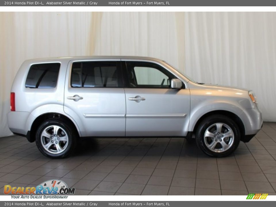 2014 Honda Pilot EX-L Alabaster Silver Metallic / Gray Photo #3