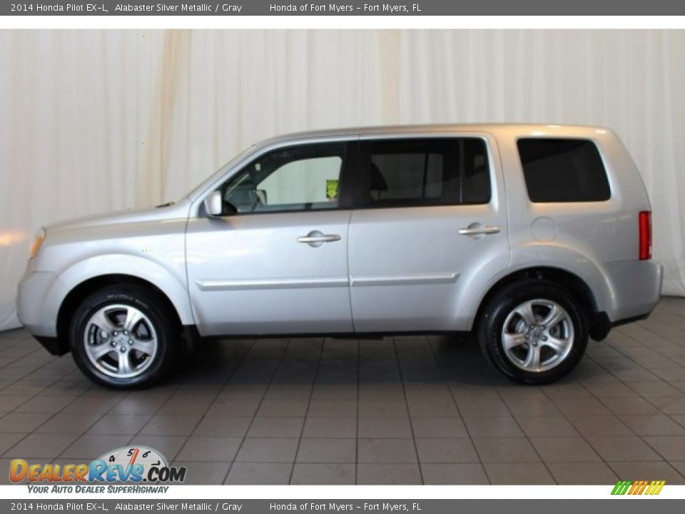 2014 Honda Pilot EX-L Alabaster Silver Metallic / Gray Photo #5