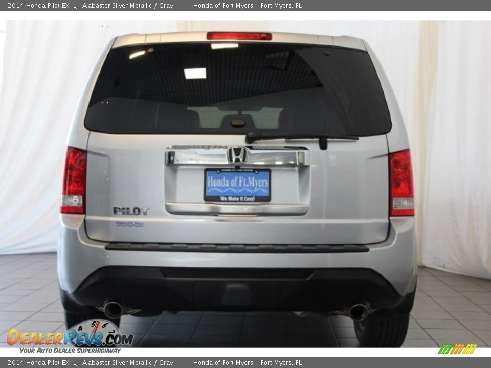 2014 Honda Pilot EX-L Alabaster Silver Metallic / Gray Photo #6