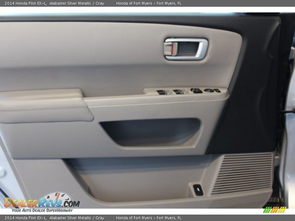2014 Honda Pilot EX-L Alabaster Silver Metallic / Gray Photo #7