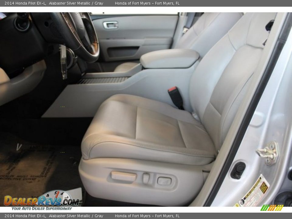 2014 Honda Pilot EX-L Alabaster Silver Metallic / Gray Photo #9
